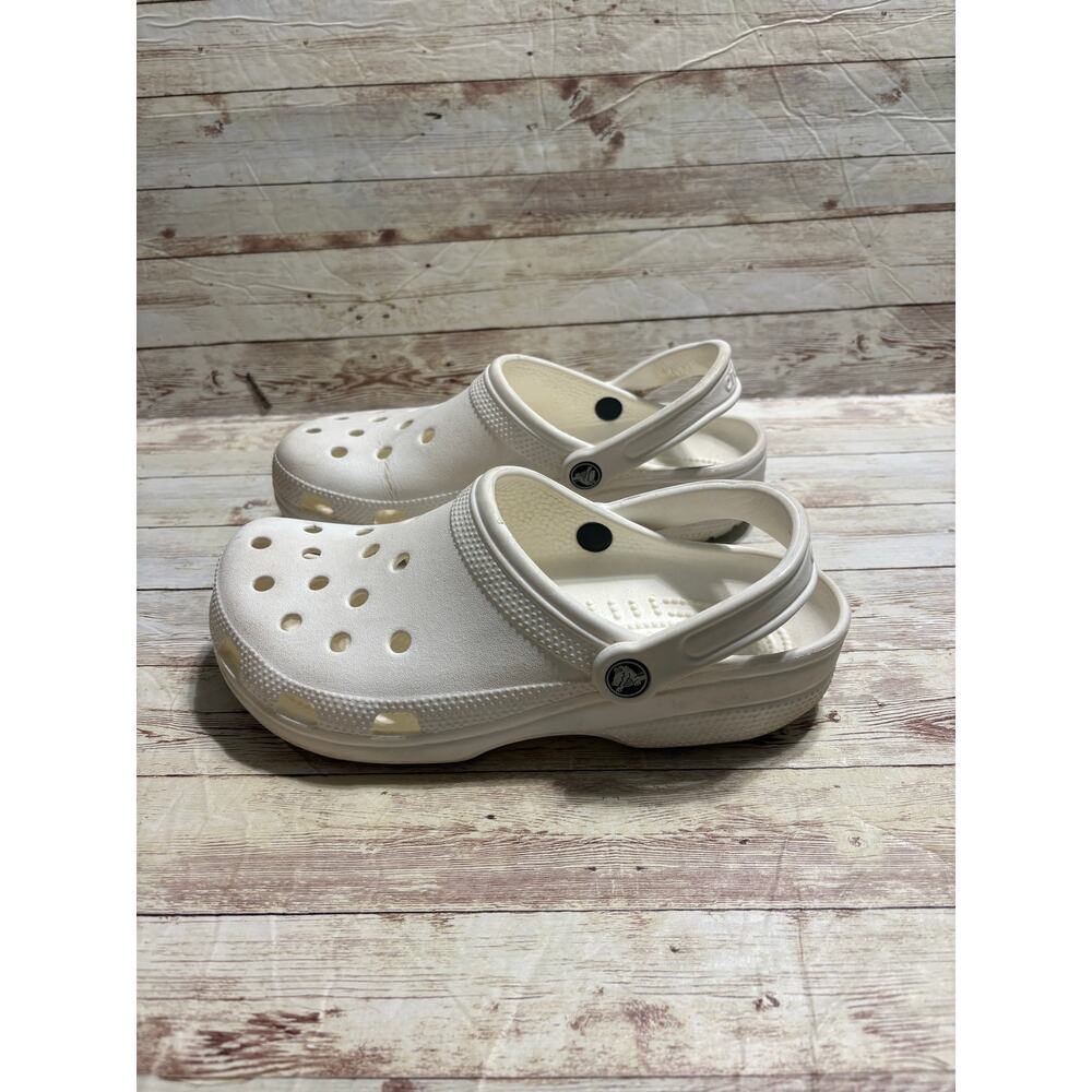 Crocs Classic Clogs White Men's Size 6 Women's 8 Comfort Slides Slip-On - Picture 3 of 8